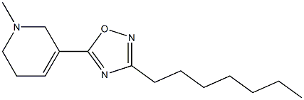 3-Heptyl-5-[(1,2,5,6-tetrahydro-1-methylpyridin)-3-yl]-1,2,4-oxadiazole Structure