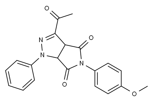 1,3a,4,5,6,6a-Hexahydro-3-acetyl-4,6-dioxo-5-(4-methoxyphenyl)-1-(phenyl)pyrrolo[3,4-c]pyrazole