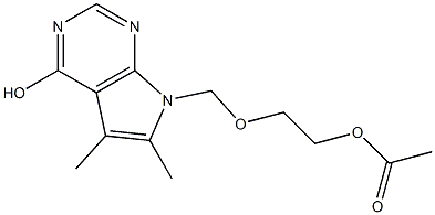 Acetic acid 2-[[4-hydroxy-5,6-dimethyl-7H-pyrrolo[2,3-d]pyrimidin-7-yl]methoxy]ethyl ester Structure