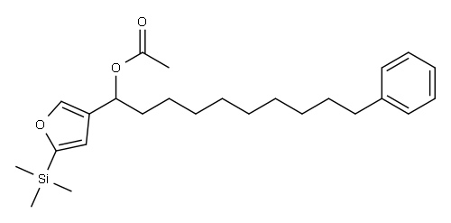 Acetic acid 1-[5-(trimethylsilyl)-3-furyl]-10-phenyldecyl ester