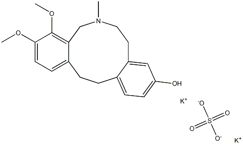 5,6,7,8,13,14-Hexahydro-3,4-dimethoxy-6-methyldibenz[c,g]azecin-10-ol sulfuric acid potassium salt Structure