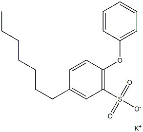 3-Heptyl-6-phenoxybenzenesulfonic acid potassium salt Structure