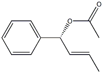 (-)-Acetic acid (R,E)-1-phenyl-2-butenyl ester Structure