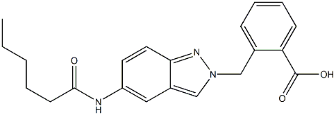 2-(5-Hexanoylamino-2H-indazol-2-ylmethyl)benzoic acid