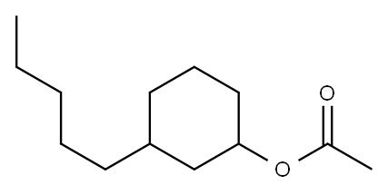 Acetic acid 3-pentylcyclohexyl ester Structure