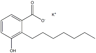 2-Heptyl-3-hydroxybenzoic acid potassium salt Structure