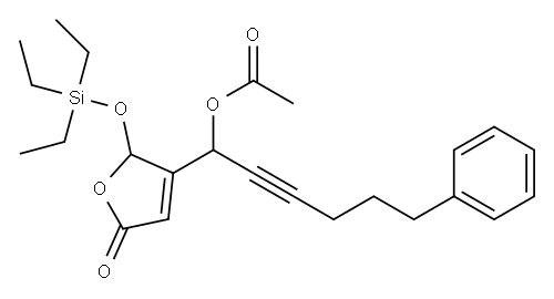 Acetic acid 1-[[2,5-dihydro-5-oxo-2-(triethylsiloxy)furan]-3-yl]-6-phenyl-2-hexynyl ester
