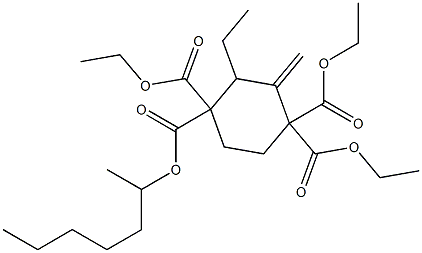 2-Heptyl-3-methylenecyclohexane-1,1,4,4-tetracarboxylic acid tetraethyl ester Structure