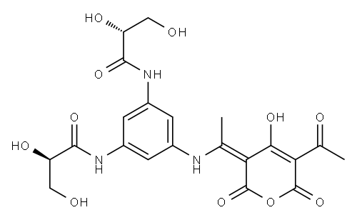 (3Z)-5-Acetyl-4-hydroxy-3-[1-[3,5-bis[(R)-2,3-dihydroxypropanoylamino]phenylamino]ethylidene]-2H-pyran-2,6(3H)-dione