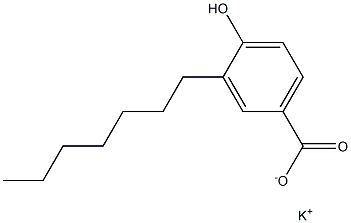 3-Heptyl-4-hydroxybenzoic acid potassium salt Structure