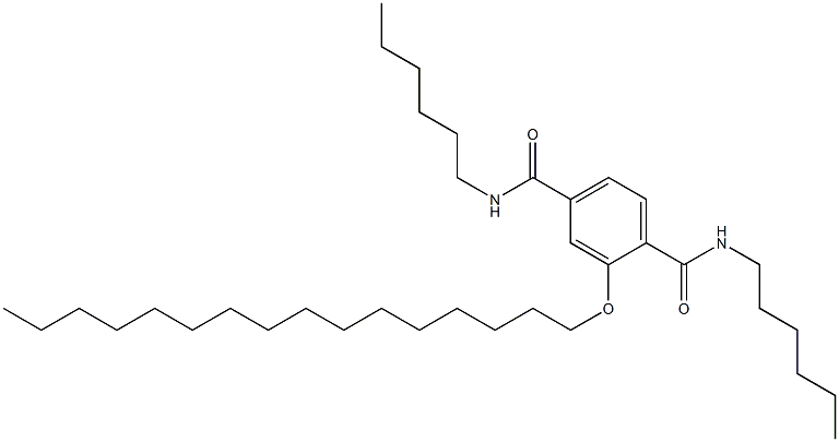 2-(Hexadecyloxy)-N,N'-dihexylterephthalamide Structure