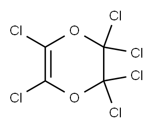 2,2,3,3,5,6-Hexachloro-2,3-dihydro-1,4-dioxin Structure