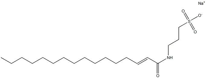 3-(2-Hexadecenoylamino)-1-propanesulfonic acid sodium salt Structure