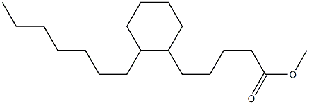 5-(2-Heptylcyclohexyl)pentanoic acid methyl ester Structure