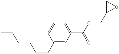 3-Hexylbenzoic acid glycidyl ester Structure