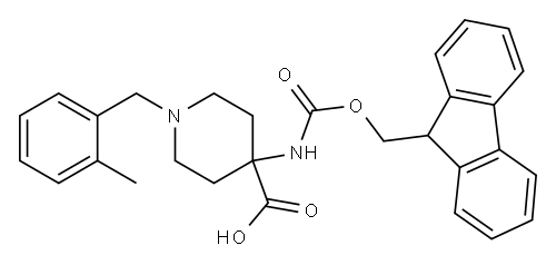 4-(((9H-FLUOREN-9-YL)METHOXY)CARBONYLAMINO)-1-(2-METHYLBENZYL)PIPERIDINE-4-CARBOXYLIC ACID