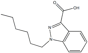 1-HEXYLINDAZOLE-3-CARBOXYLIC ACID Structure