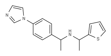 {1-[4-(1H-imidazol-1-yl)phenyl]ethyl}[1-(thiophen-2-yl)ethyl]amine|