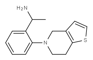 1-(2-{4H,5H,6H,7H-thieno[3,2-c]pyridin-5-yl}phenyl)ethan-1-amine 结构式