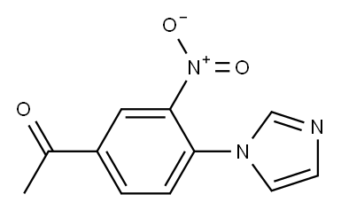 1-[4-(1H-imidazol-1-yl)-3-nitrophenyl]ethan-1-one Structure