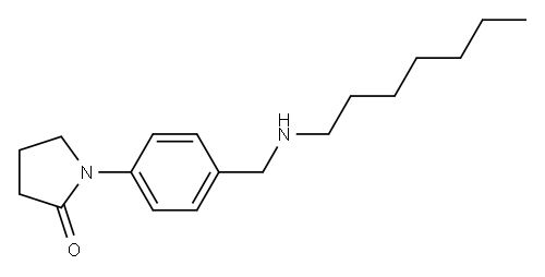 1-{4-[(heptylamino)methyl]phenyl}pyrrolidin-2-one Structure