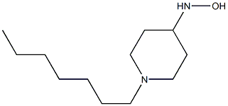 1-heptylpiperidine-4-hydroxylamine Structure