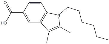 1-hexyl-2,3-dimethyl-1H-indole-5-carboxylic acid
