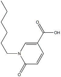 1-hexyl-6-oxo-1,6-dihydropyridine-3-carboxylic acid Structure