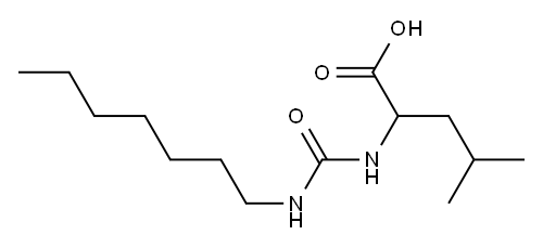 2-[(heptylcarbamoyl)amino]-4-methylpentanoic acid Structure