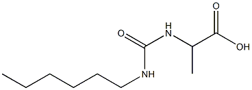 2-[(hexylcarbamoyl)amino]propanoic acid Structure