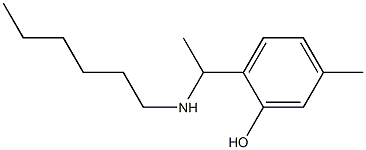 2-[1-(hexylamino)ethyl]-5-methylphenol Structure