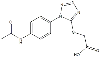 2-{[1-(4-acetamidophenyl)-1H-1,2,3,4-tetrazol-5-yl]sulfanyl}acetic acid Structure