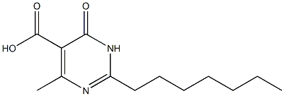 2-heptyl-4-methyl-6-oxo-1,6-dihydropyrimidine-5-carboxylic acid Structure