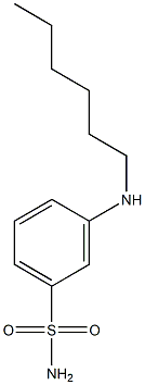 3-(hexylamino)benzene-1-sulfonamide Structure