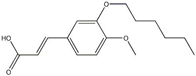 3-[3-(hexyloxy)-4-methoxyphenyl]prop-2-enoic acid Structure