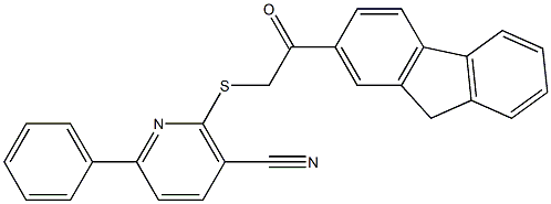 2-{[2-(9H-fluoren-2-yl)-2-oxoethyl]sulfanyl}-6-phenylnicotinonitrile