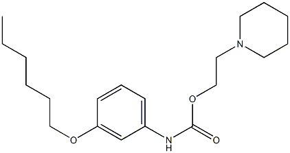 [3-(Hexyloxy)phenyl]carbamic acid 2-piperidinoethyl ester