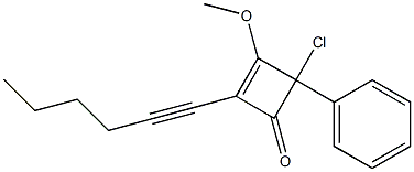 2-(1-Hexynyl)-4-phenyl-4-chloro-3-methoxycyclobuta-2-en-1-one