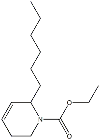 6-Hexyl-1,2,3,6-tetrahydropyridine-1-carboxylic acid ethyl ester Structure