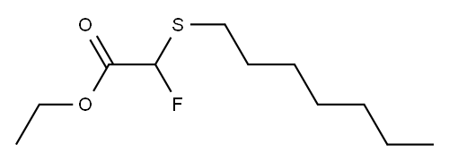 (Heptylthio)fluoroacetic acid ethyl ester