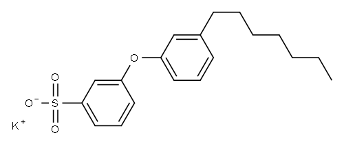 3-(3-Heptylphenoxy)benzenesulfonic acid potassium salt Structure
