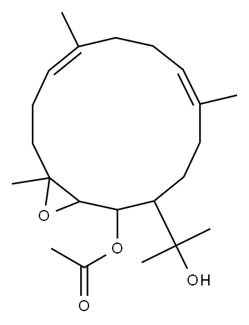 Acetic acid (6E,10E)-2,3-epoxy-14-(1-hydroxy-1-methylethyl)-3,7,11-trimethyl-6,10-cyclotetradecadien-1-yl ester