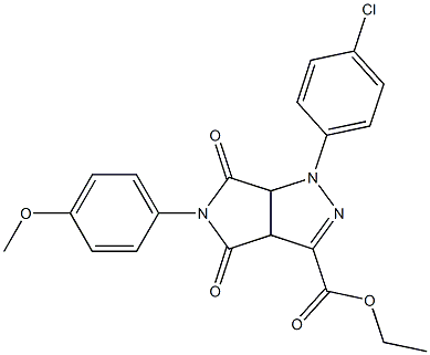 1,3a,4,5,6,6a-Hexahydro-4,6-dioxo-5-(4-methoxyphenyl)-1-(4-chlorophenyl)pyrrolo[3,4-c]pyrazole-3-carboxylic acid ethyl ester Structure