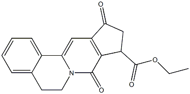 5,6,8,9,10,11-Hexahydro-8,11-dioxobenzo[a]cyclopenta[g]quinolizine-9-carboxylic acid ethyl ester Structure