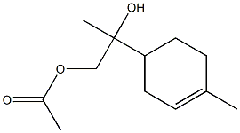 Acetic acid 8-hydroxy-p-menth-1-en-9-yl ester Structure