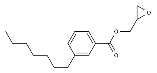 3-Heptylbenzoic acid glycidyl ester