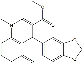1,4,5,6,7,8-Hexahydro-5-oxo-1,2-dimethyl-4-(1,3-benzodioxol-5-yl)quinoline-3-carboxylic acid methyl ester