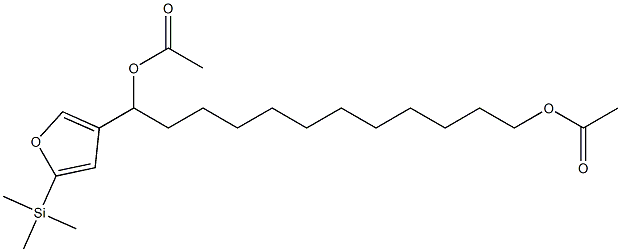 Acetic acid 1-[5-(trimethylsilyl)-3-furyl]-12-acetoxydodecyl ester Structure