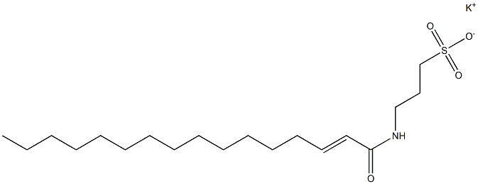 3-(2-Hexadecenoylamino)-1-propanesulfonic acid potassium salt Structure