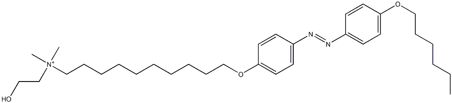 [10-[4-[(4-Hexyloxyphenyl)azo]phenoxy]decyl]dimethyl(2-hydroxyethyl)aminium Structure